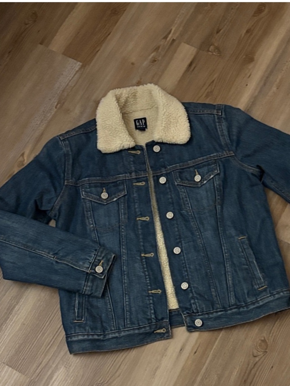 GAP Denim Jacket with Cream Sherpa Lining - NWOT